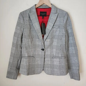 NWT Banana Republic | Classic Fit Machine Wash Single Button Plaid Blazer - Sz 6